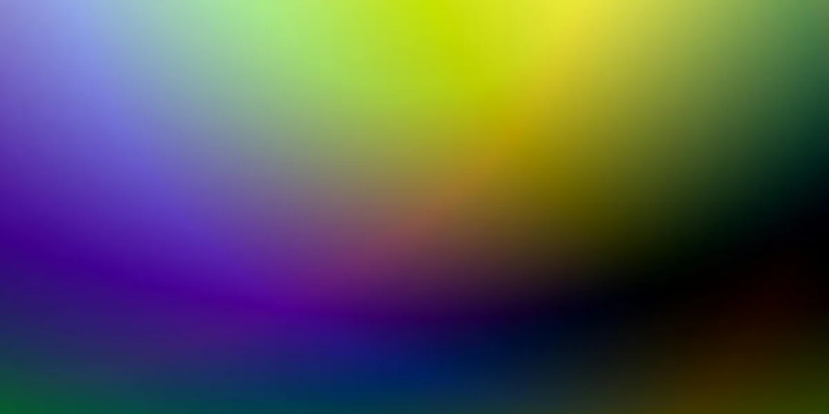 Abstract gradient of vivid dream colors blending from blue and purple to yellow and green